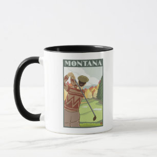 Mug Affiche de voyage de SceneMontanaVintage de
