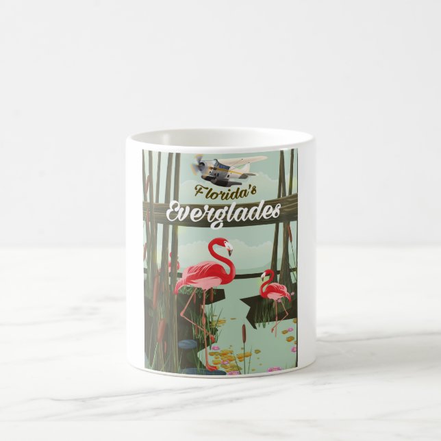 Mug Affiche de voyage dessin animé des Everglades de F (Centre)