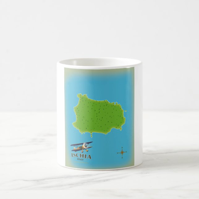 Mug Affiche de voyage d'Ischia Italie (Centre)