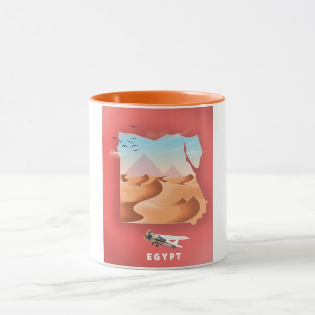 Mug Affiche de voyage en Egypte (Centre)
