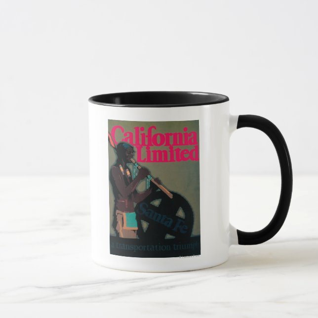 Mug Affiche de voyage en train California Limited (Droite)
