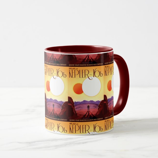 Mug Affiche de voyage future de la NASA - Se détendre  (Devant droit)
