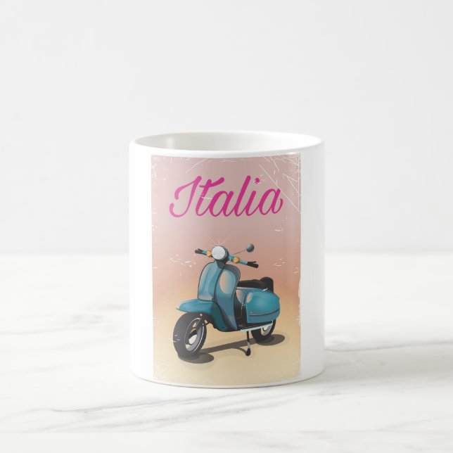 Mug Affiche de voyage Italia Scooter (Centre)