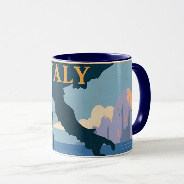 Mug Affiche de voyage Italie (Devant droit)