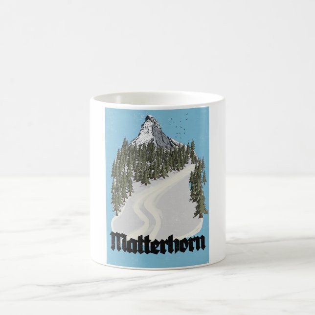 Mug Affiche de voyage Matterhorn Suisse (Centre)