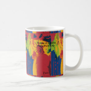 Mug Affiche de voyage moderne Statue de la Liberté NY