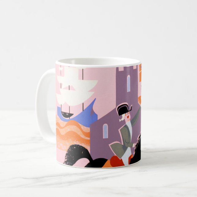 Mug Affiche De Voyage Pour Allegheny Airlines À Boston (Devant gauche)