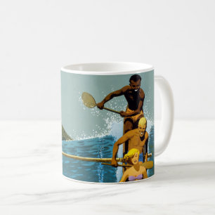 Mug Affiche De Voyage Pour United Air Lines Vers Hawai