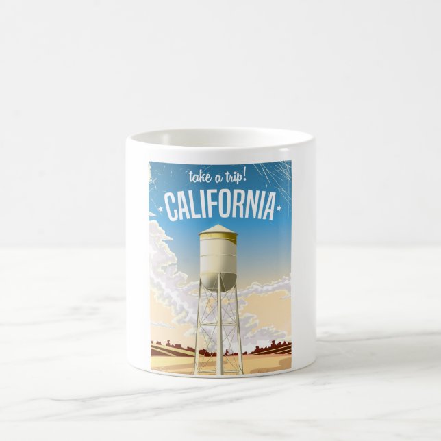 Mug Affiche de voyage rétro Take a Trip Californie (Centre)