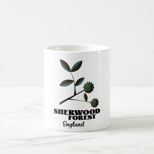 Mug Affiche de voyage Sherwood Forest Angleterre Class (Centre)
