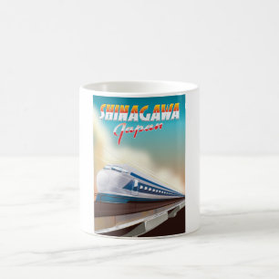 Mug Affiche de voyage Shinagawa Japon.
