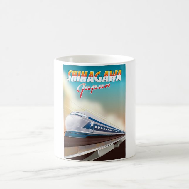 Mug Affiche de voyage Shinagawa Japon. (Centre)