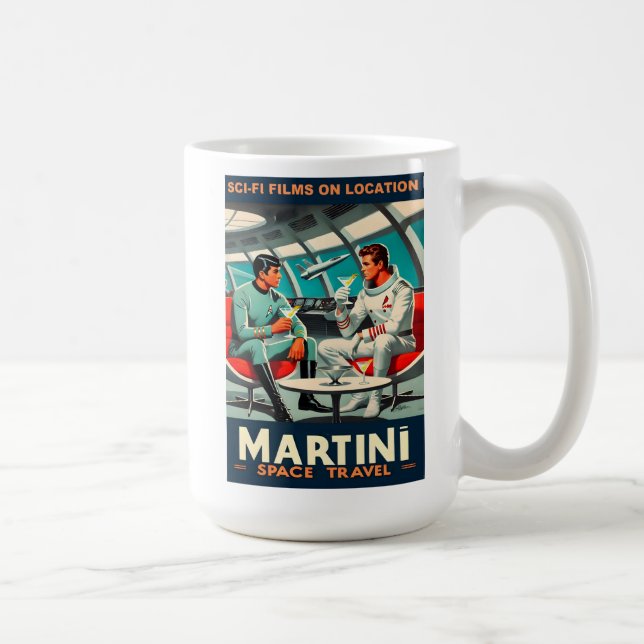 Mug Affiche de voyage spatial Martini Films de science (Droite)