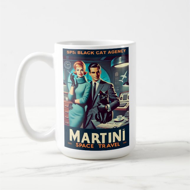 Mug Affiche de voyage spatial Martini SP5 : Agence Bla (Gauche)