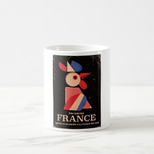 Mug Affiche de voyage vintage coq France