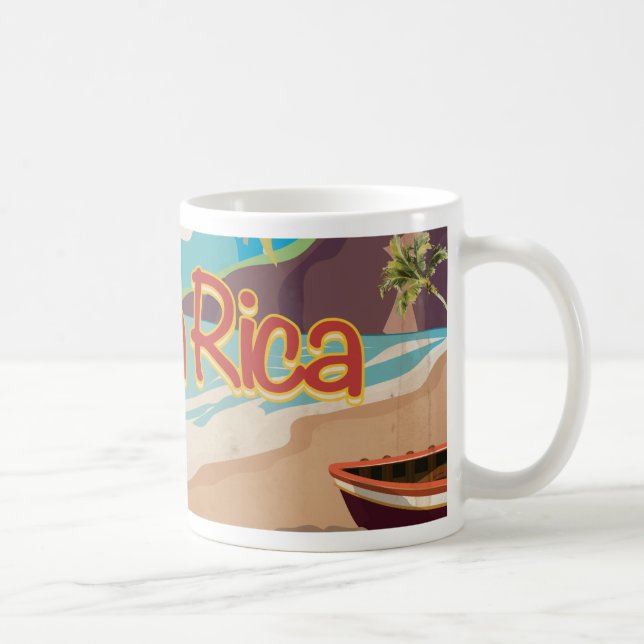 Mug Affiche de voyage vintage Costa Rica (Droite)