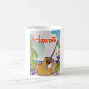 Mug Affiche de voyage vintage de guitare acoustique Ha