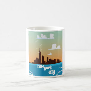 Mug Affiche de voyage vintage de la ville de New York