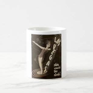 Mug Affiche de voyage vintage de Las Vegas