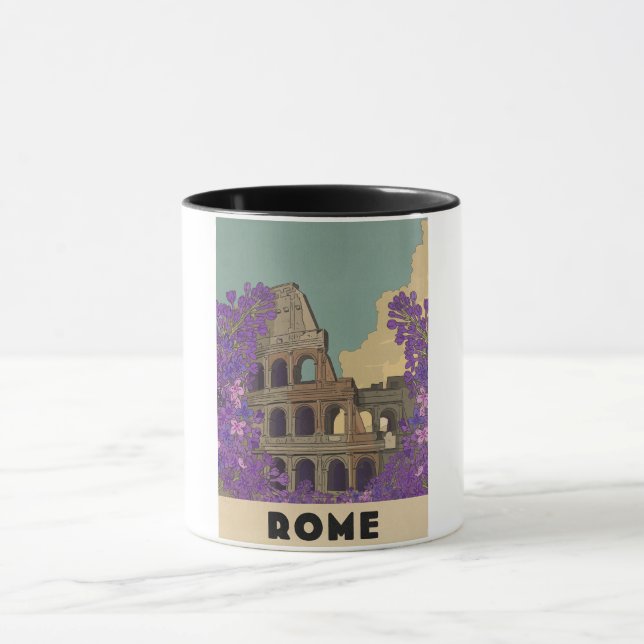 Mug Affiche de voyage vintage de Rome (Centre)