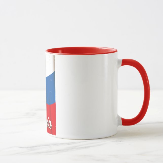 Mug Affiche de voyage vintage Drapeau national de Russ (Droite)