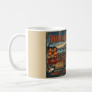 Mug Affiche de voyage vintage Dublin Irlande
