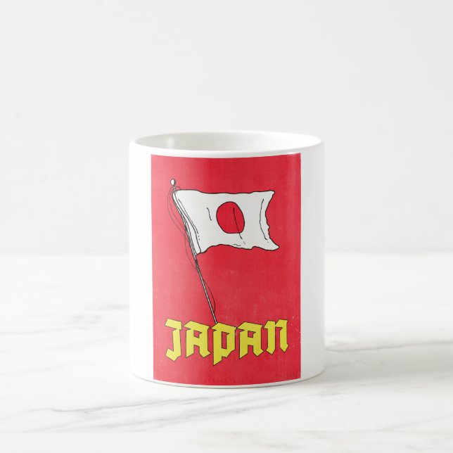 Mug Affiche de voyage vintage Japon (Centre)