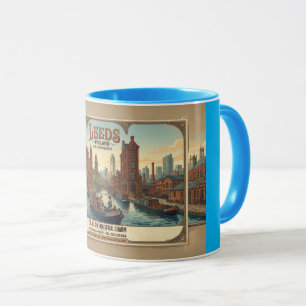 Mug Affiche de voyage vintage Leeds Angleterre