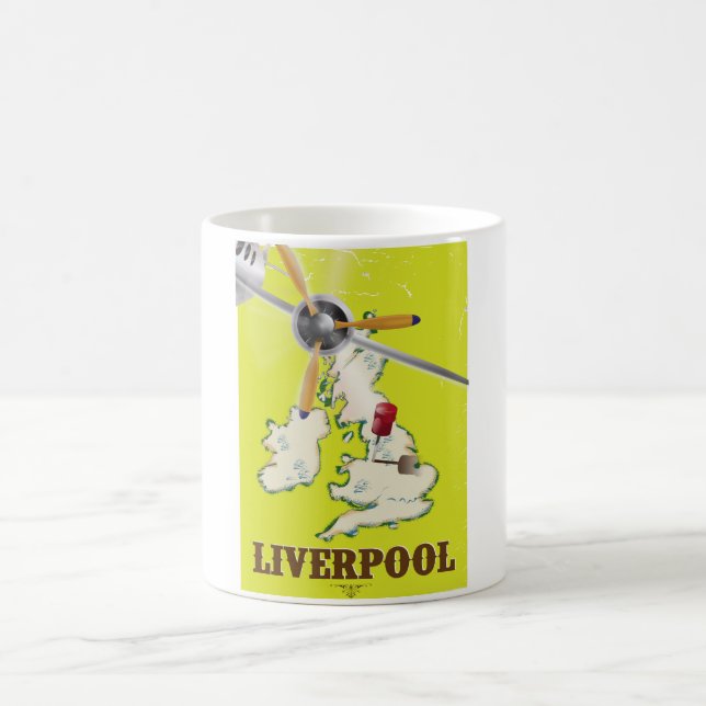 Mug Affiche de voyage vintage Liverpool (Centre)