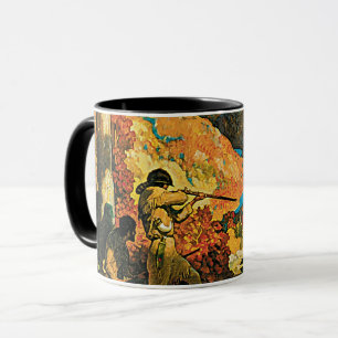 Mug Affiche de voyage vintage NC Wyeth, Dans le vieux