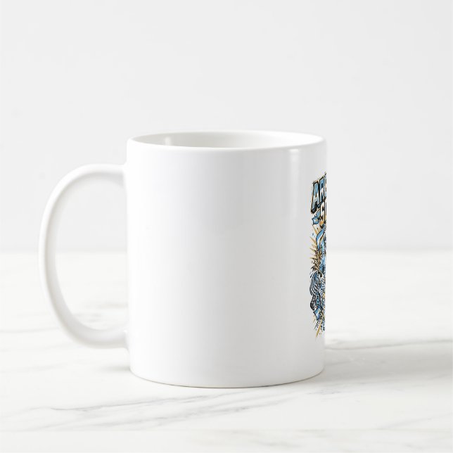 Mug Affiche des Nations de football de squelette d'Arg (Gauche)