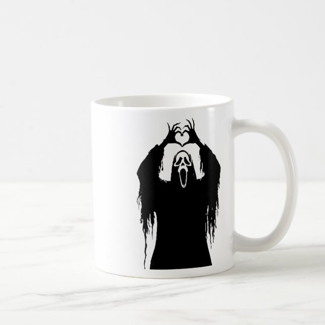 Mug Affiche d'horreur de visage d'Halloween (Droite)