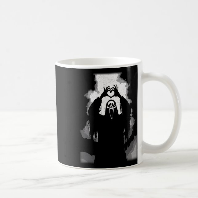 Mug Affiche d'horreur face à la peur Halloween (Droite)