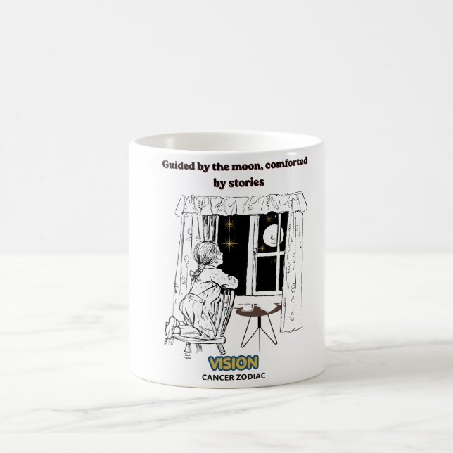 Mug Affiche du Cancer guidée par la Lune  (Centre)