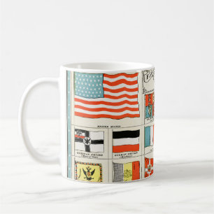 Mug Affiche Éducative des Drapeaux Anciens de Toutes l