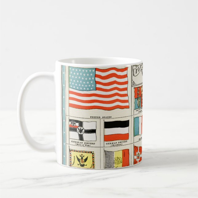 Mug Affiche Éducative des Drapeaux Anciens de Toutes l (Gauche)