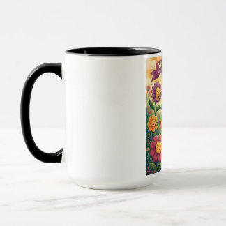 Mug Affiche fantaisiste "Floral Fiesta" - Fleurs chant