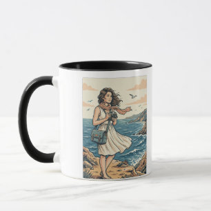 Mug Affiche illustrée de photographie de voyage vintag
