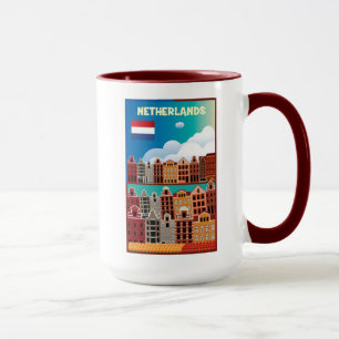 Mug Affiche néerlandaise de voyage