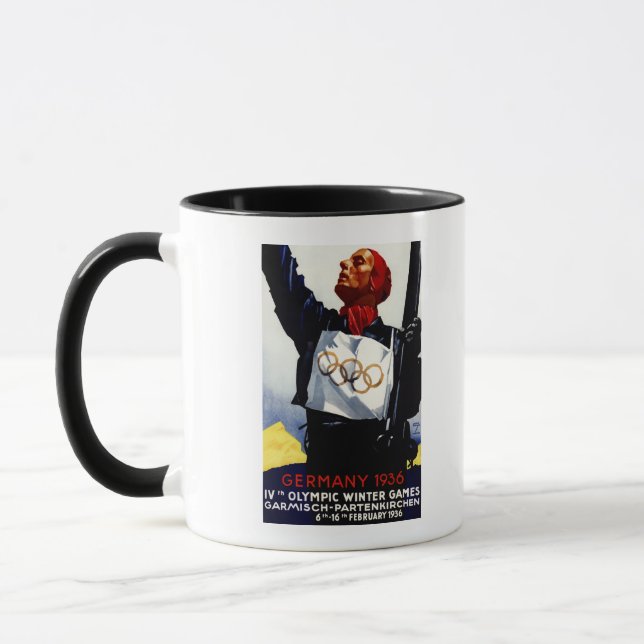 Mug Affiche publicitaire des Jeux olympiques d'hiver d (Gauche)
