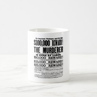 Mug Affiche Recherchée de John Wilkes Booth