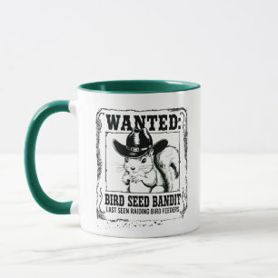 Mug Affiche recherchée écureuil drôle Bandit de grai