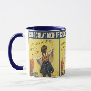 Mug Affiche vintage 1892 Chocolat Menier Jeune Fille f