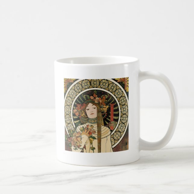 Mug Affiche vintage Alfonse Mucha Trappistine Nouveau (Droite)