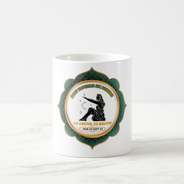 Mug Affiche vintage Céleste Vierge Zodiaque (Centre)