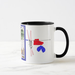Mug Affiche vintage de ski, gorge de Mad River