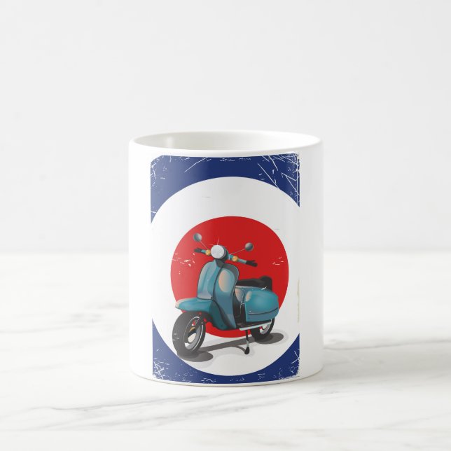 Mug Affiche vintage moto Mod (Centre)