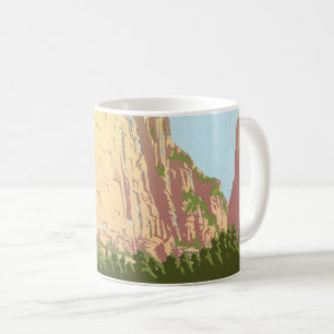 Mug Affiche Vintage voyage Pour Le Parc National De Si