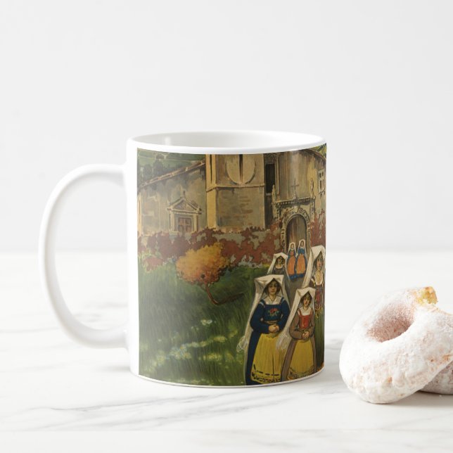 Mug Affiche Vintage voyage Pour Les Abruzzes, Italie. (Avec donut)