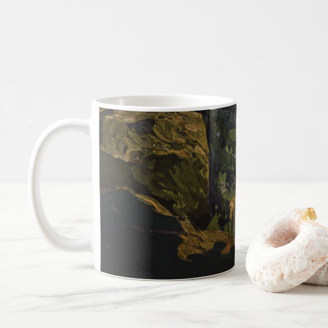 Mug Affiche Vintage voyage Pour Les Montagnes Adironda (Avec donut)